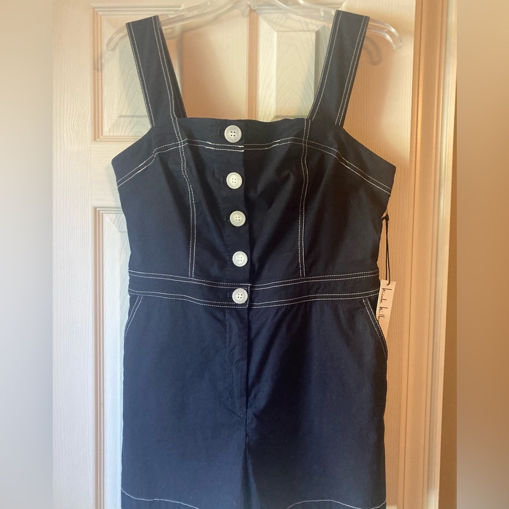 Nicole Miller dark denim short romper.NWT - Picture 5 of 5